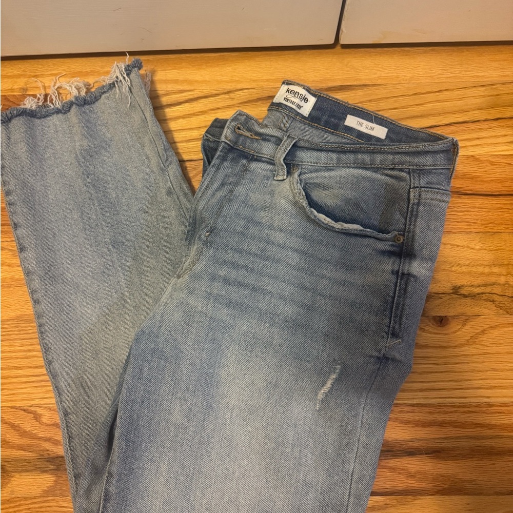 Kensie Blue Straight Leg Jeans Classic Style